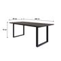 Imagem de Mesa de Jantar Queens RG2 200cmx90cmx75 cm Terracota/Preto