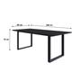 Imagem de Mesa de Jantar Queens RG2 200cmx90cmx77 cm Preto/Preto