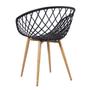 Imagem de Mesa de jantar redonda 100 cm preto + 4 cadeiras Clarice Nest