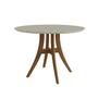 Imagem de Mesa de Jantar Redonda 4 Lugares com Tampo de Vidro 109cm Ref 910