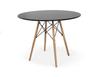 Imagem de Mesa De Jantar Redonda 4 Lugares Eames Eiffel Wood 100Cm Pre