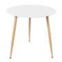 Imagem de Mesa de jantar redonda 80 cm branco + 3 cadeiras Clarice Nest
