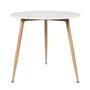 Imagem de Mesa de jantar redonda 80 cm branco + 3 cadeiras Clarice Nest