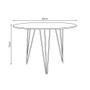 Imagem de Mesa de Jantar Redonda 90cm Amêndoa Clips 3 Pés Base Cobre