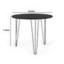 Imagem de Mesa de Jantar Redonda 90cm Hairpin com 3 Pés - Preto
