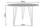 Imagem de Mesa de Jantar Redonda 90cm Preta Clips 3 Pés com 4 Cadeiras Eames Eiffel Pretas Base Cobre