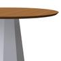 Imagem de Mesa de Jantar Redonda Agnes 100 cm Imbuia Base Off White - D'Rossi