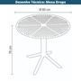 Imagem de Mesa de Jantar Redonda Área Externa Drops Rivatti 60 cm (largura) Polipropileno Fendi 75 cm (altura)