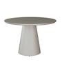 Imagem de Mesa de Jantar Redonda com Base Cone 130cm Liz Tampo Vidro Off White CCS