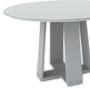 Imagem de Mesa de Jantar Redonda com Tampo de Vidro Isabela Off White 135 cm