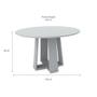Imagem de Mesa de Jantar Redonda com Tampo de Vidro Isabela Off White 135 cm
