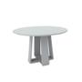Imagem de Mesa de Jantar Redonda com Tampo de Vidro Isabela Off White 135 cm
