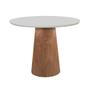 Imagem de Mesa de Jantar Redonda Cone 100cm Vidro Off White