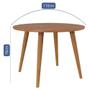Imagem de Mesa de Jantar Redonda Dani 109cm com Tampo em MDF - Cimol Móveis