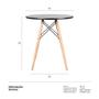 Imagem de Mesa de Jantar Redonda Eames Eiffel 70 cm - Preta