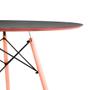 Imagem de Mesa De Jantar Redonda Eames Eiffel Tampo Preto 90 Cm