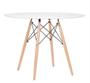 Imagem de Mesa De Jantar Redonda Eames Eiffel Wood 80Cm Branca