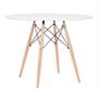 Imagem de Mesa De Jantar Redonda Eiffel Design - Pé Palito - 80 Cm - Branco