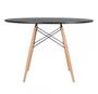 Imagem de Mesa de Jantar Redonda Eiffel Eames 110cm Tampo Madeira Preto