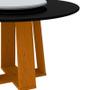 Imagem de Mesa De Jantar Redonda Isabela 1,35M Com Tampo Giratório Ypê/Preto/Off White - New Ceval