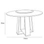 Imagem de Mesa De Jantar Redonda Isabela 1,35M Com Tampo Giratório Ypê/Preto/Off White - New Ceval