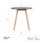Imagem de Mesa de jantar redonda Leda - 70 cm