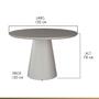 Imagem de Mesa de Jantar Redonda Liz com Base Cone Tampo Vidro CCS