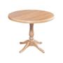 Imagem de Mesa de Jantar Redonda Rústica 80cm Madeira Maciça Madalena - Natural