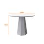 Imagem de Mesa de Jantar Redonda Tampo com Vidro Agnes 100 cm Preto Base Off White - D'Rossi