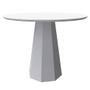 Imagem de Mesa de Jantar Redonda Tampo com Vidro Agnes 120 cm Off White - D'Rossi