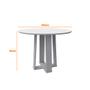 Imagem de Mesa de Jantar Redonda Tampo com Vidro Lara 100 cm Off White - D'Rossi