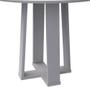 Imagem de Mesa de Jantar Redonda Tampo com Vidro Lara 100 cm Off White - D'Rossi