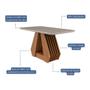 Imagem de Mesa De Jantar Retangular 130X80Cm Tampo Mdf/Vidro Agata Cimol Cinamomo/Off White
