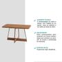 Imagem de Mesa de Jantar Retangular 1,6 m Átria 1592 Carraro Nogal/Rose