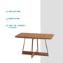 Imagem de Mesa de Jantar Retangular 1,6 m Átria 1592 Carraro Nogal/Rose
