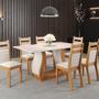 Imagem de Mesa de Jantar Retangular 160x80cm com 6 Cadeiras Sicilia