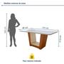 Imagem de Mesa de Jantar Retangular 170cm Maxi Tampo com Vidro Apogeu