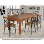 Imagem de Mesa de Jantar Retangular 180x80cm Rústica Aurora Madeira Maciça - Castanho