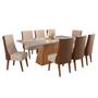 Imagem de Mesa de Jantar Retangular 200x90 Haven com 8 Cadeiras em Madeira Maciça Topazio