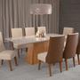 Imagem de Mesa de Jantar Retangular 200x90 Haven com 8 Cadeiras em Madeira Maciça Topazio
