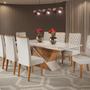 Imagem de Mesa de Jantar Retangular 200x90 Noble com 8 Cadeiras Iza