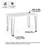 Imagem de Mesa de Jantar Retangular 4 Lugares 120x75 Base de Ferro Hairpin Branco - Straub Web