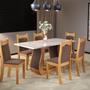 Imagem de Mesa de Jantar Retangular Anne 160x80cm com 6 Cadeiras Dalas