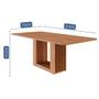 Imagem de Mesa de Jantar Retangular Ariela 210x100 com Tampo em MDF - Cimol Móveis