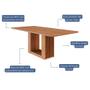 Imagem de Mesa de Jantar Retangular Ariela 210x100 com Tampo em MDF - Cimol Móveis