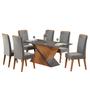 Imagem de Mesa de Jantar Retangular BMW com 6 Cadeiras Madeira Maciça Vegas