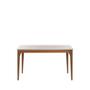 Imagem de Mesa de Jantar Retangular c/ Vidro para 4 Lugares Ella 135 cm - Natural c/ Off White Fosco