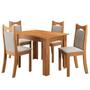 Imagem de Mesa de Jantar Retangular Canela com 4 Cadeiras Dalas