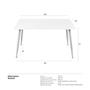 Imagem de Mesa De Jantar Retangular Clarice 80 X 120cm Branco Branco