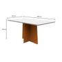 Imagem de Mesa de Jantar Retangular com Tampo de Vidro Anitta Off White e Ype 160 cm